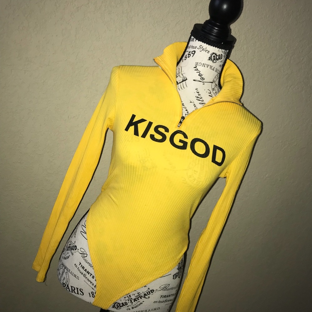 Yellow Kisgod long sleeve onesie